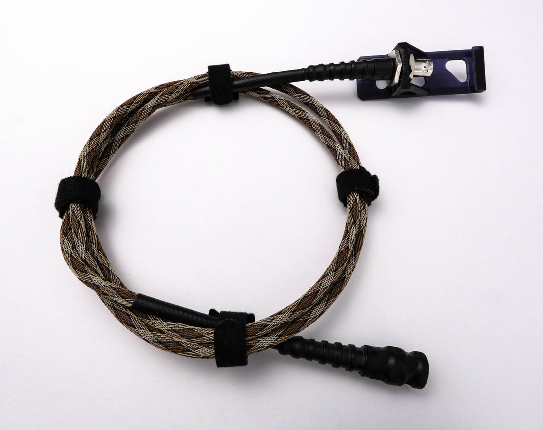Iron Spear antenna relocation kit with coax cable and BNC bulkhead MOLLE mount for handheld radio and manpack setups