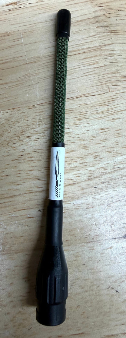 Minimus antenna OD Green on wood.